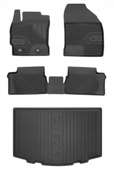 Toyota Frogum Line 77 / DryZone - Automattenset + Kofferbakmat - Perfect op maat - TPE geurloos - Hoge beschermrand