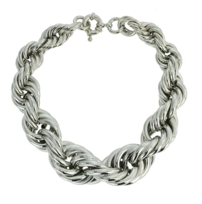 Behave - armband zilverkleur - gevlochten design - statement stijl