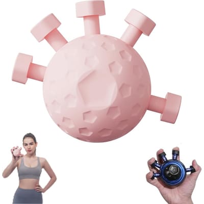 Entraîneur d'exercices pour les doigts Renforceur de prise en main pour l'escalade et l'entraînement de la force des mains avec une pince durable rose