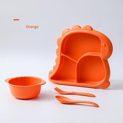 1 ensemble bols assiettes cuillères fourchettes vaisselle alimentaire collection pour enfants assiettes dinosaure bol d'alimentation pour enfant collection vaisselle assiette charmante