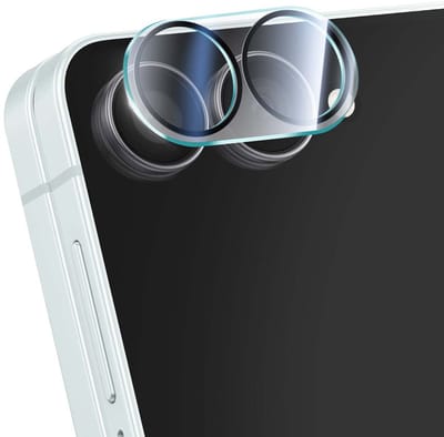 iMak, Lens Protector geschikt voor Galaxy Z Flip 7 - Tempered Glass & Anti-Shock, Transparant zwart