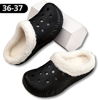 Bovista Warme Pantoffels - Sloffen - Slippers - Dames - Heren - Pluche - Maat 36 - Zwart
