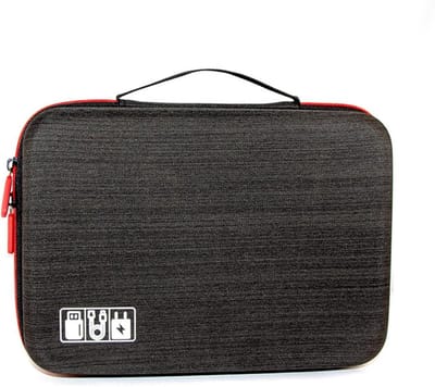 Kabel Organizer voor Elektronica, Oplaadkabels, Hard Drives en Power Banks - Zwart en Modern Design