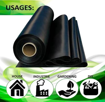 Rubberfolie 20 cm breed x 4 m lang - antislip rubber voor fitness en gebruik in huis