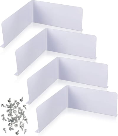 Dakgoot spatschermen set van 4 - Witte aluminium beschermers voor platte daken met schroeven