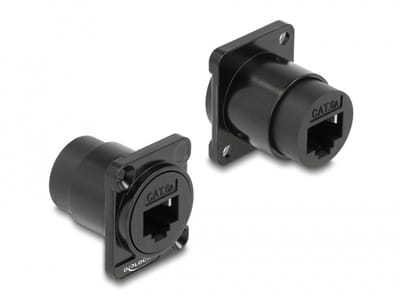 Delock D-Type Module RJ45 Cat.6A female to female
