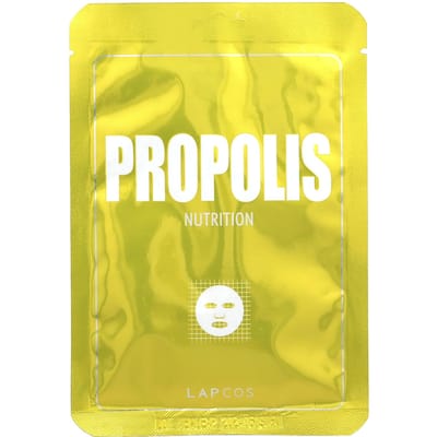 Lapcos, Propolis Sheet Beauty Mask, Nourishing, 1 sheet, 25 ml (0.84 fl oz)