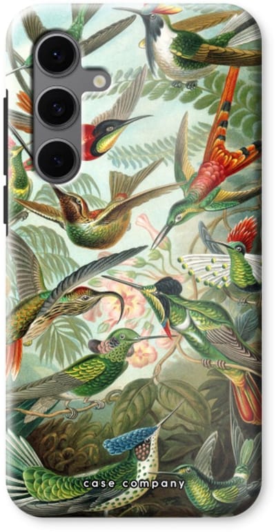 Case Company® - Hoesje geschikt voor Samsung Galaxy S24 FE hoesje - Haeckel Trochilidae - Tough Case - Maximale Bescherming alle Kanten en Schermrand