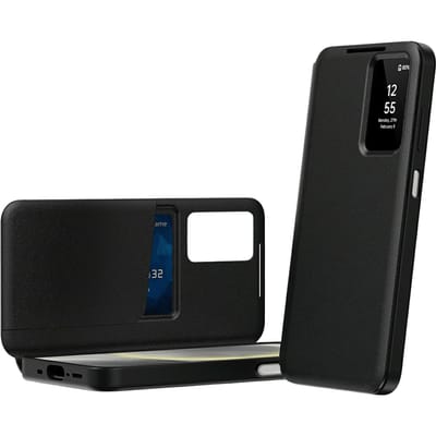CaseBody Samsung Galaxy A37 Smart Cover Zwart