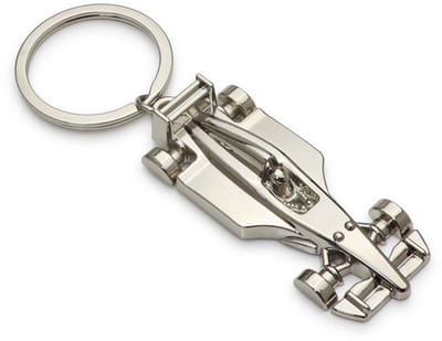 Racewagen sleutelhanger - Raceauto - Formule 1 - F1 - Autosport - Zilverkleurig - RVS - Jonyx