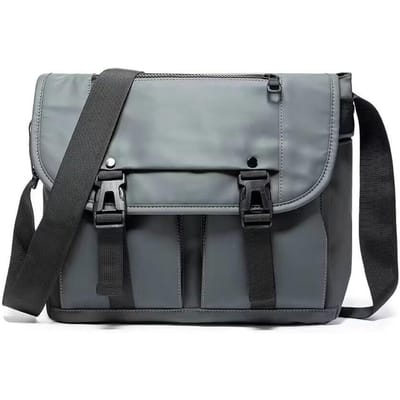 Sac Postier Homme Sac Fonctionnel Sac Bandoulière Cyclisme Grande Capacité Sac Business Sportif Polyvalent Sac Super Ordinateur Transport grise