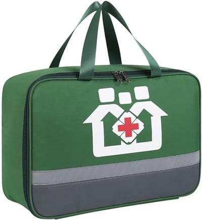 EHBO-tas Lege Kit - Medische Pouch - Reizen Opslag - Scheurbestendig Oxford - 11 Liter - Groen