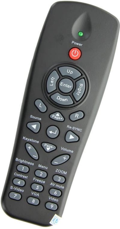 Afstandsbediening geschikt voor de OPTOMA DS326 beamer, vervangt BR-3043N / BR-3047N / L-27-7KEY