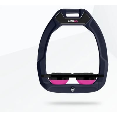 Veiligheidsepreneur voor paardrijden Plat Grip Blauw/Zwart/Roze Flex-On Safe-On