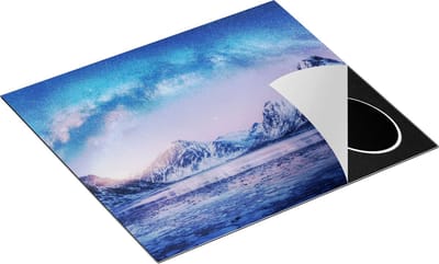 Chefcare Inductie Beschermer Melkweg bij de Besneeuwde bergen - 60x50 cm - Afdekplaat Inductie - Kookplaat Beschermer - Inductie Mat