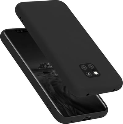 Cadorabo Hoesje geschikt voor Huawei MATE 20 PRO in LIQUID ZWART - Beschermhoes gemaakt van flexibel TPU silicone Case Cover