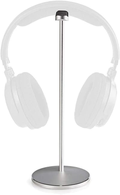 Tafelstandaard Koptelefoon - Headset Houder - Bureau Organisatie - Duurzaam Aluminium - 276 mm Hoogte - Zilver