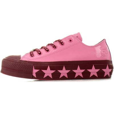 Chuck Taylor All Star Miley Cyrus x Chuck Taylor All Star Wmns Converse Lift Ox 'Pink Burgundy' Dames 563718C 37 pink