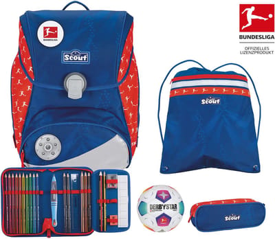 Scout Schooltas Exklusiv Bundesliga Alpha Set 4-delig Bundesliga Blauw