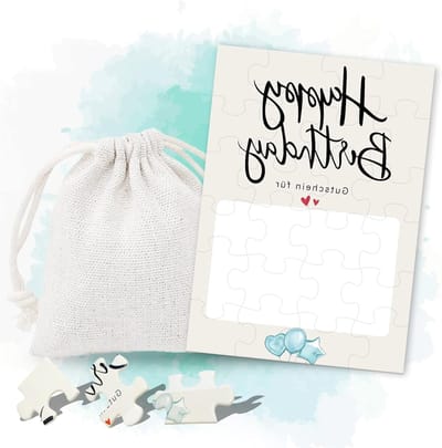 24-delige Cadeaukaart Set voor Verjaardagen met Opbergzak, Persoonlijke Cadeaus voor Vrouwen en Mannen, Inclusief Eten Vouchers en Uitnodigingen