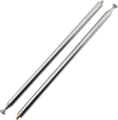 2 Stuks Universele Telescopische AM/FM Radio Antenne met M3 Buitendraad