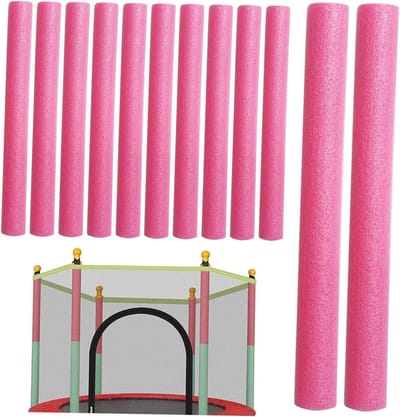 Trampoline Schuimhoezen - Paalbeschermers - Trampoline Veiligheid - Verstelbare Lengte - 12 stuks 40cm - Rood