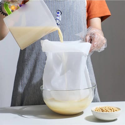 Maxium - Notenmelkzak - Zeefzak - Passeerdoek - Makkelijk reinigen - Kaasdoek - Sneldrogend - Zeef voor smoothies - Smoothies maken - Anti-schimmel - 30 x 45 cm
