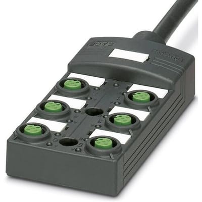 Phoenix Contact SACB-6/12- 5,0PUR SCO P 1452482 Passieve sensor/actorbox M12-verdeler met kunststof schroefdraad 1 stuk(s) Piece