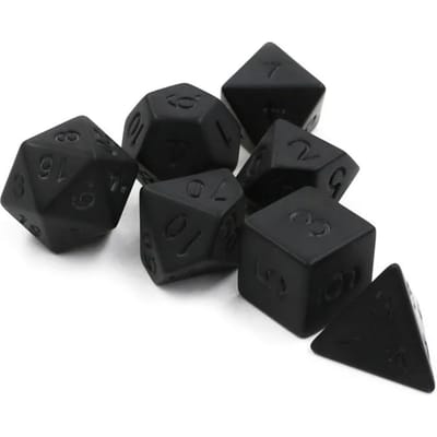 7 stuks/partij Mat Zwart Dobbelstenen Verzameling D4 D6 D8 D10 D D12 D20 Digitale Dobbelstenen Entertainment Feest Tafelspellen Polyhedrale Dobbelstenen