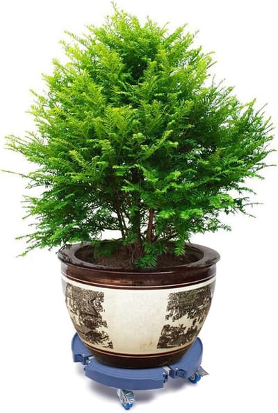 Plantenroller Rond met 360 Graden Draaibare Wielen - Verplaats Zware Potten Buiten en Binnen - Draagkracht 400 kg