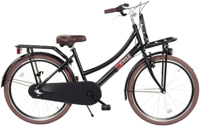 2Cycle Transportfiets 3-speed kinderfiets 24 inch (8 tot 10 jaar) voor Meisjes Zwart