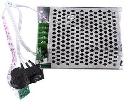 Snelheidsregelaar Motor - PWM Controller - Draairichting Instellen - Dubbele Stroomapelais - 10-50V 40A - Zwart