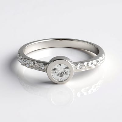 Cavill - Zilveren ring - 925 Sterling Zilver, Platina gecoat - Cambodjaanse ronde zirkoon 0,793 ct - elegante damesring, tijdloos design