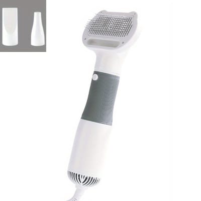 Livano Hondenfohn - Hondenkam - Hondenborstel -Langhaar - Korthaar - Dog Brush - Haardroger Hond - Katten - Ontharing - Grijs