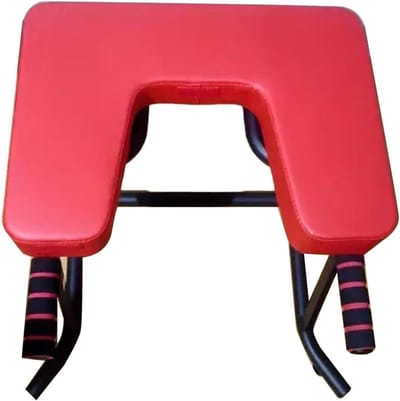 Yoga Hoofdstandbank - Inversiestoel Trainer - Yoga Oefeningen - Achtvormige Basis - 250 kg Belasting - Rood