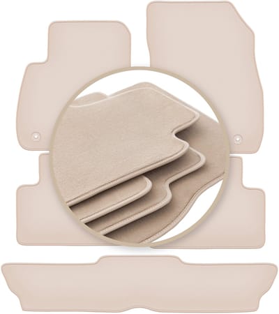PREMIUM beige vloermatten voor: Opel Zafira C 7 zitplaatsen 2012-2019