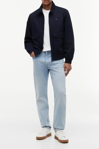 Tommy Hilfiger Cotton Harrington Jacket Desert Sky Maat: XL | Bomberjacks Outlet | Heren | Blauw
