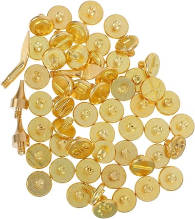Houtbrander Set - Graveer Stempels - DIY Knutselen - Messing Koppen - 56 Stuks - Goud