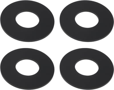 Dailygoods - 4 Stuks Stortbak Afdichting voor Toilet 65 x 28,5 x 3 mm