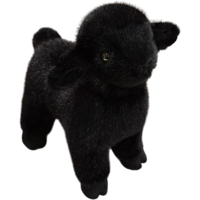 Lam Gestopte Sierkussen 20Zacht Zwart Wit Schaap Gesimuleerd Dier Pluche Speelgoed Sofa Decoratie Voor Jongens Meisjes Huis Cadeau 20cm zwart