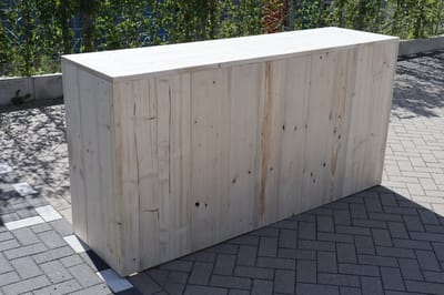 Balie “Roma basic” van nieuw steigerhout – Steigerhouten bar – Toog van hout – 200cm