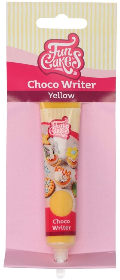 FunCakes Choco Writer - Geel - 25g - Food Pen voor Taartdecoratie