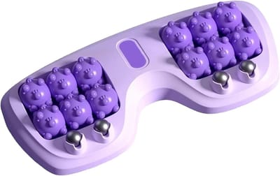 MDUG Grote magnetische voetmassageroller - Paars - Verlicht hielspoor en pijn - Kattenpootvormig voor diepe acupressuurmassage - Draagbare voetmassager - Geschikt voor thuis, op kantoor en op reis