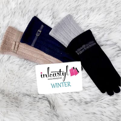 Handschoenen - Dames - 3 paar - 3 verschillende tinten uit de mix - Grijs/Zwart/Blauw - One size