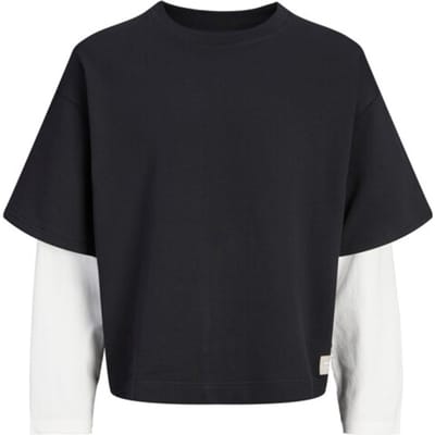 JACK&JONES JUNIOR JCOECHO DOUBLE LAYERED SWEAT CN JNR Jongens Trui - Maat 140