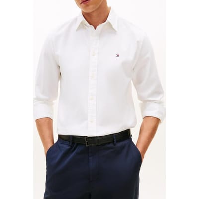 Tommy Hilfiger Flex Dobby Sf Shirt White Größe: XL | Business hemden Outlet | Herren | Weiß