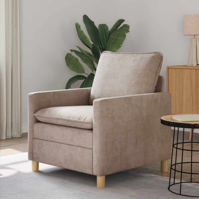 vidaXL - Bank - Beige - 76 - x - 81 - x - 87,5 - cm - Polyester