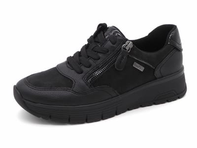 Jana Dames Sneaker - 23762-007 Zwart - Wijdte H - Maat 37