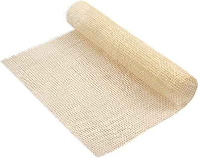 Rieten Webbing Rol voor Meubel Reparatie en Decoratie Vierkant Patroon Onbehandeld