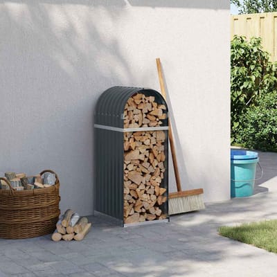 vidaXL - Houthouder - Antraciet - 40x45x100 - cm - Gegalvaniseerd - Staal